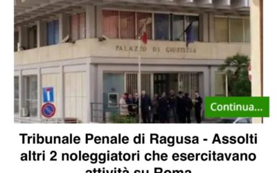 Assoluzione piena per due noleggiatori a Roma: importante vittoria dello Studio Legale Russo